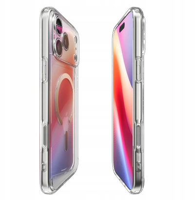 Mbrojtëse telefoni Spigen Ultra Hybrid MagSafe për iPhone 17 Pro Max, transparente me të artë