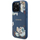 Заштитна маска Guess MagSafe за iPhone 16 Pro, дизајн со цвеќиња, сина