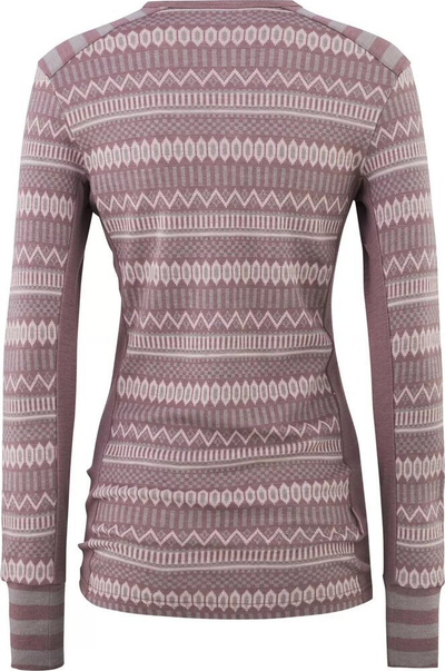 Bluzë termo për goca Kari Traa Akle LS, lesh merino 210 g/m², mëngë të gjata, taupe