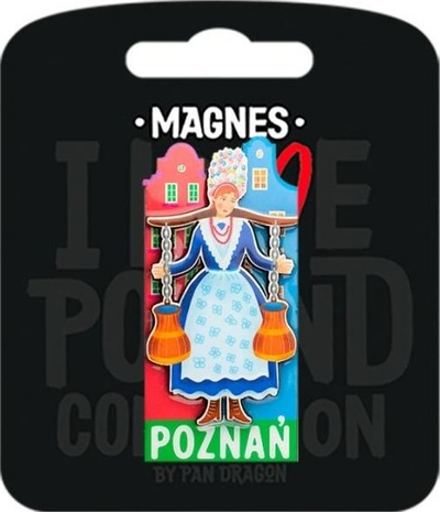 Magnet suvenir I Love Poland Poznań, ILP MAG C POZ 04, shumëngjyrësh