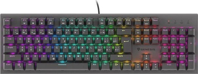 Tastierë gaming Genesis Thor 303 HU, mekanike Red, ndriçim RGB, e zezë