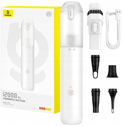 Fshesë dore Baseus A3 Lite, 12000Pa, bateri 6000mAh, e bardhë