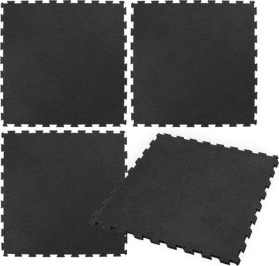 Dyshek gome për palestër Rebel Active RBA-3154, 100x100x1.5 cm, me puzzle, ngjyrë e zezë