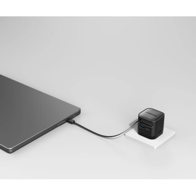 Karikues Cubenest S3D2 PD GaN 65W me kabllo USB-C, i zi