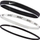 Shirit flokësh Nike Mixed Width Headbands N0002548, set 3 copë, elastik, bardh e zi
