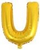 Balon Litera "U"  zloty 81cm (MZAB0192)