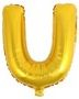 Balon Litera "U"  zloty 81cm (MZAB0192)