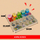 Lodër edukative druri Kruzzel Wooden Shape Sorter 26509, 3 në 1 Montessori, me forma dhe numra shumëngjyrësh