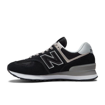 Патики New Balance WL574EVB, женски, антилоп кожа, сиви