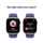 Apple Watch Series 10 GPS, 42mm, Silver Aluminum Case with Denim Sport Band, M/L