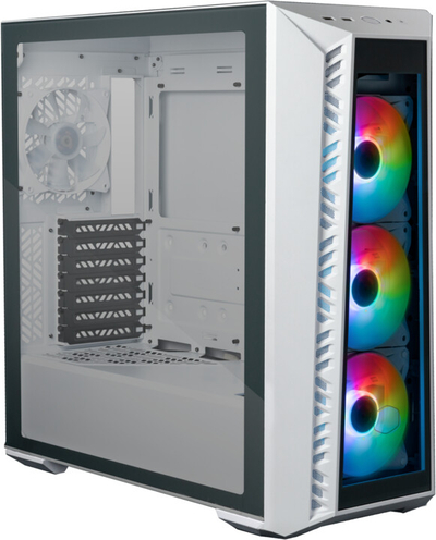 Kasë kompjuteri Cooler Master MasterBox 520, anë xhami transparente, e bardhë