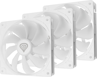 Set ventilatoresh PC Natec Genesis Oxal 120 ARGB, 3x120mm, ARGB, i bardhë