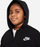Bluzë me kapuç Nike Sportswear Club Fleece për goca, zinxhir i plotë, junior, e zezë