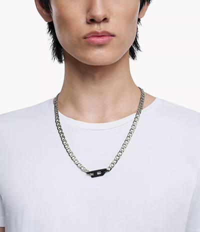 Varëse unisex Diesel D Logo DX1636931, e argjendtë/ e zezë