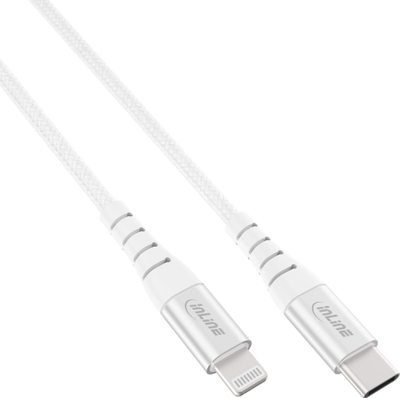 Kabllo USB‑C në Lightning InLine, 1m, MFi, ngjyrë argjend
