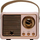 Altoparlant Bluetooth Denver BTP-203, stil retro, me bateri, rozë