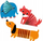 Set kreativ SES Creative Zig Zag Origami Animals, letra me ngjyra, për kalamaj