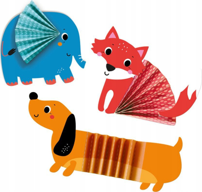 Set kreativ SES Creative Zig Zag Origami Animals, letra me ngjyra, për kalamaj