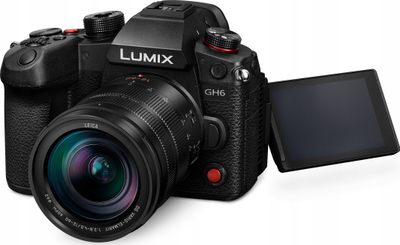 Kamerë mirrorless Panasonic Lumix GH6, set lentë Leica 12–60mm, 25.2MP, e zezë
