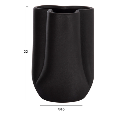 Dekor tavoline qeramike Glaze Φ16x22Hcm (HM4613.02), zezë