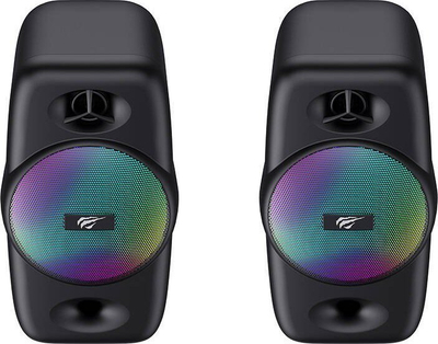 Bokse kompjuteri Havit RGB, USB, 3.5mm, të zeza