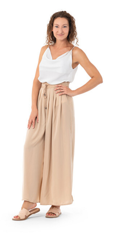 Pantallona VERO MODA Loose Fit VMARIANE NEW, bezhë