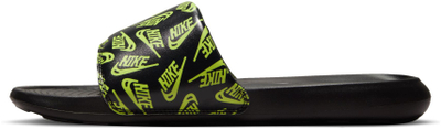 Shapkë sportive meshkujsh Nike, rrip i gjerë, print Volt, e zezë