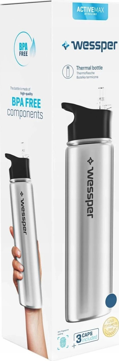 Termus Wessper Activemax Steeline, 0.5L, inoks, argjendi