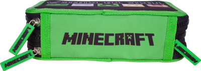 Троен пенал Astra Minecraft Jumbo AC3, со 3 прегради, зелен