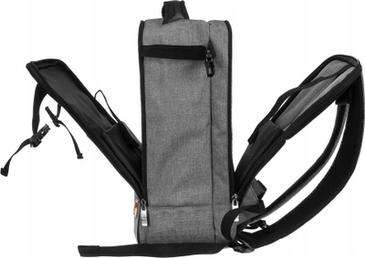 Çantë shpine udhëtimi Peterson Carry-On, 40x20x25 cm, për laptop 14", gri