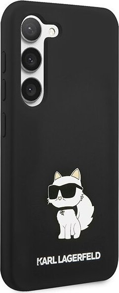 Mbrojtëse telefoni Karl Lagerfeld Choupette NFT, për Samsung Galaxy S24, silikon i lëngshëm, e zezë