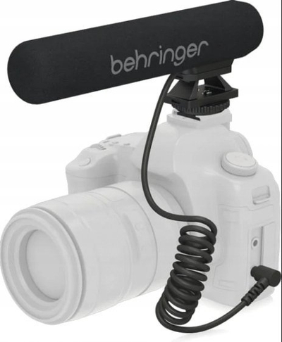 Mikrofon shotgun Behringer 0507-ABC86-000, kondenzator, për kamera video, i zi