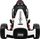 Go-kart elektrik për fëmijë Ramiz Bolid XR-1, 12V, 2x35W, i bardhë