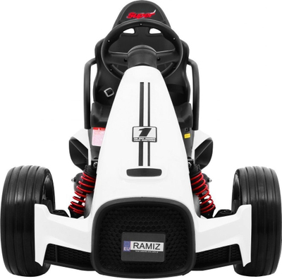 Go-kart elektrik për fëmijë Ramiz Bolid XR-1, 12V, 2x35W, i bardhë