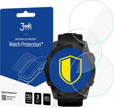 Mbrojtës ekrani 3MK Hybrid Glass për Garmin Fenix 7X, xham hibrid i hollë, i fortë, transparent