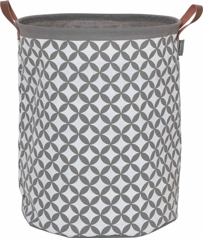 Shportë rrobash Sealskin Laundry Basket Diamonds, 60L, me doreza, gri me figura