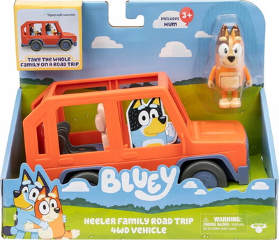 Lodër makinë Bluey Family Road Trip, për 4 figura, me figurë Chilli