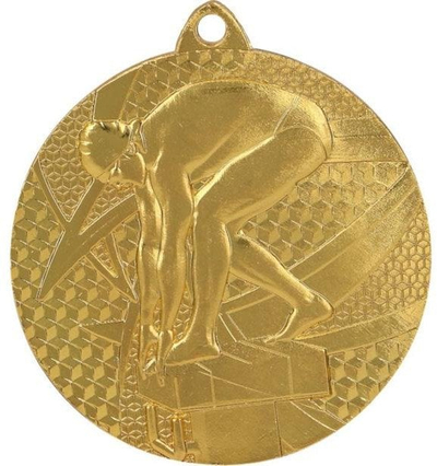 Medalja noti çeliku, 50mm, ngjyrë floriri