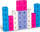 Set edukativ Learning Resources MathLink Cubes Fantasticals, 115 pjesë, aktivitete matematikore, shumëngjyrësh
