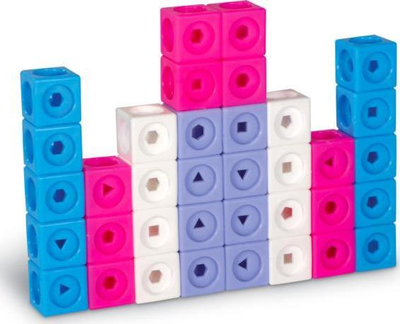 Set edukativ Learning Resources MathLink Cubes Fantasticals, 115 pjesë, aktivitete matematikore, shumëngjyrësh