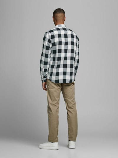Këmishë Jack & Jones JJEGINGHAM, e bardhë/zezë
