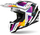 Helmetë motocross Airoh Twist 3 Rainbow, madhësia L, e bardhë e zezë rozë dhe e verdhë
