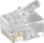Konektor modular MicroConnect RJ12 KON502-10R, set 10 copë, transparent