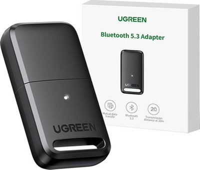 Блутут адаптер ЈУГРИН USB, Bluetooth 5.3, мини, црн