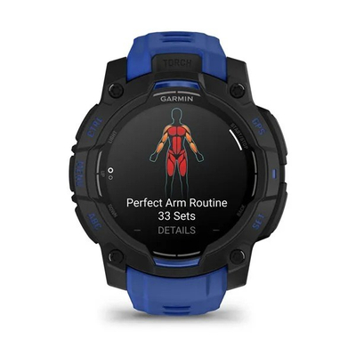 Ora sportive Garmin Instinct 3 Limited Edition, 45mm, AMOLED, bolt blue black