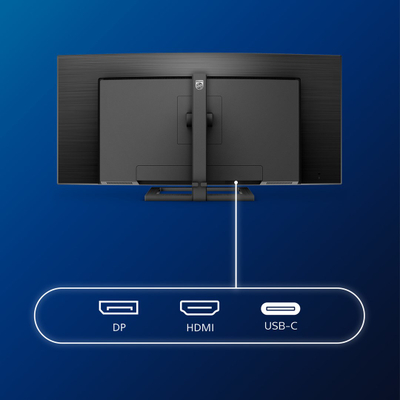 Монитор Philips E Line 346E2CUAE/00, 34\", WQHD+ ЛЦД, црн