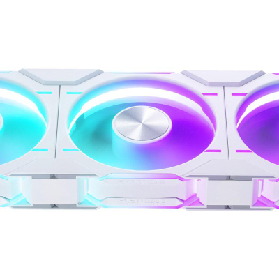Ventilator PC Phanteks D30 120mm D RGB Reverse, set 3 copë, i bardhë