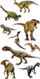 Ngjitëse Sticker BOO Dino, set figura dinosauri, shumëngjyrëshe