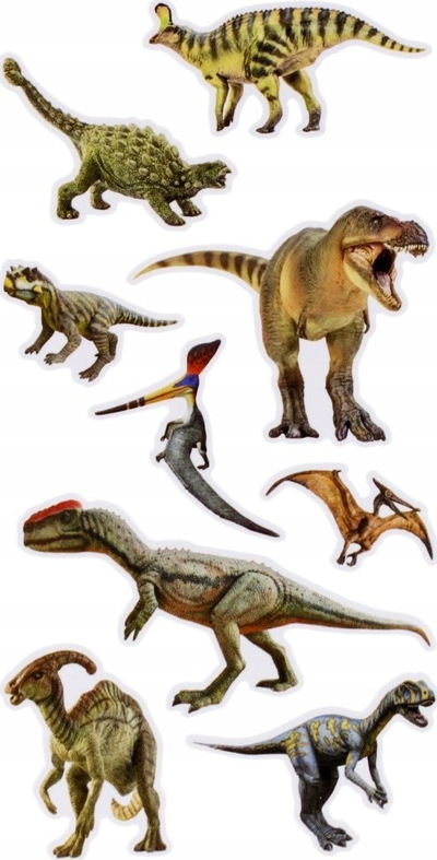 Ngjitëse Sticker BOO Dino, set figura dinosauri, shumëngjyrëshe