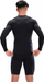 Bluzë rashguard për burra Speedo ECO Endurance+ Splice, me mëngë të gjata, UPF40+, e zezë me blu